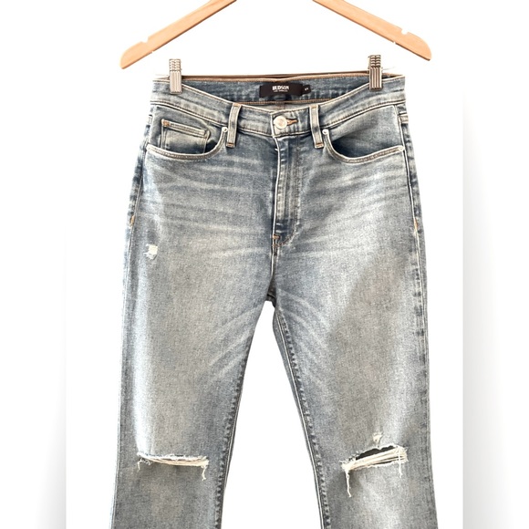 HUDSON~BARBARA BOOTCUT KNEE WORN DETAILS ~ SZ 27 - Picture 2 of 6